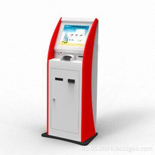 17-inch touch screen electronic kiosk with cash acceptor and printer functions